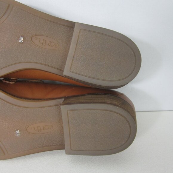 New EARTH Etedie Womens 8 M Brown Leather Slip On Loafers Preppy Classic Comfor - Picture 9 of 12